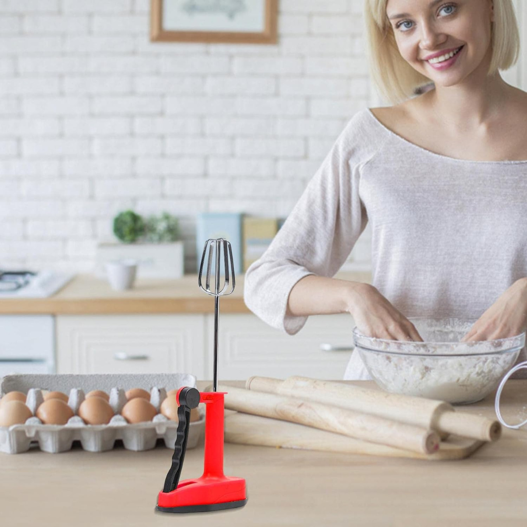 Handheld Semi Automatic Egg Beater Whisk