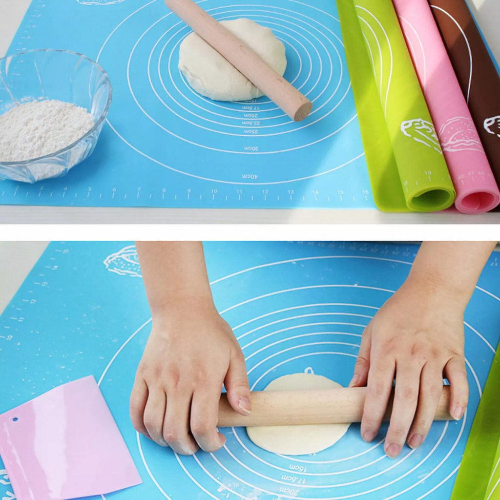 Non-stick Silicone Dough Mat, Kneading Rolling Baking Mat [45x60cm]