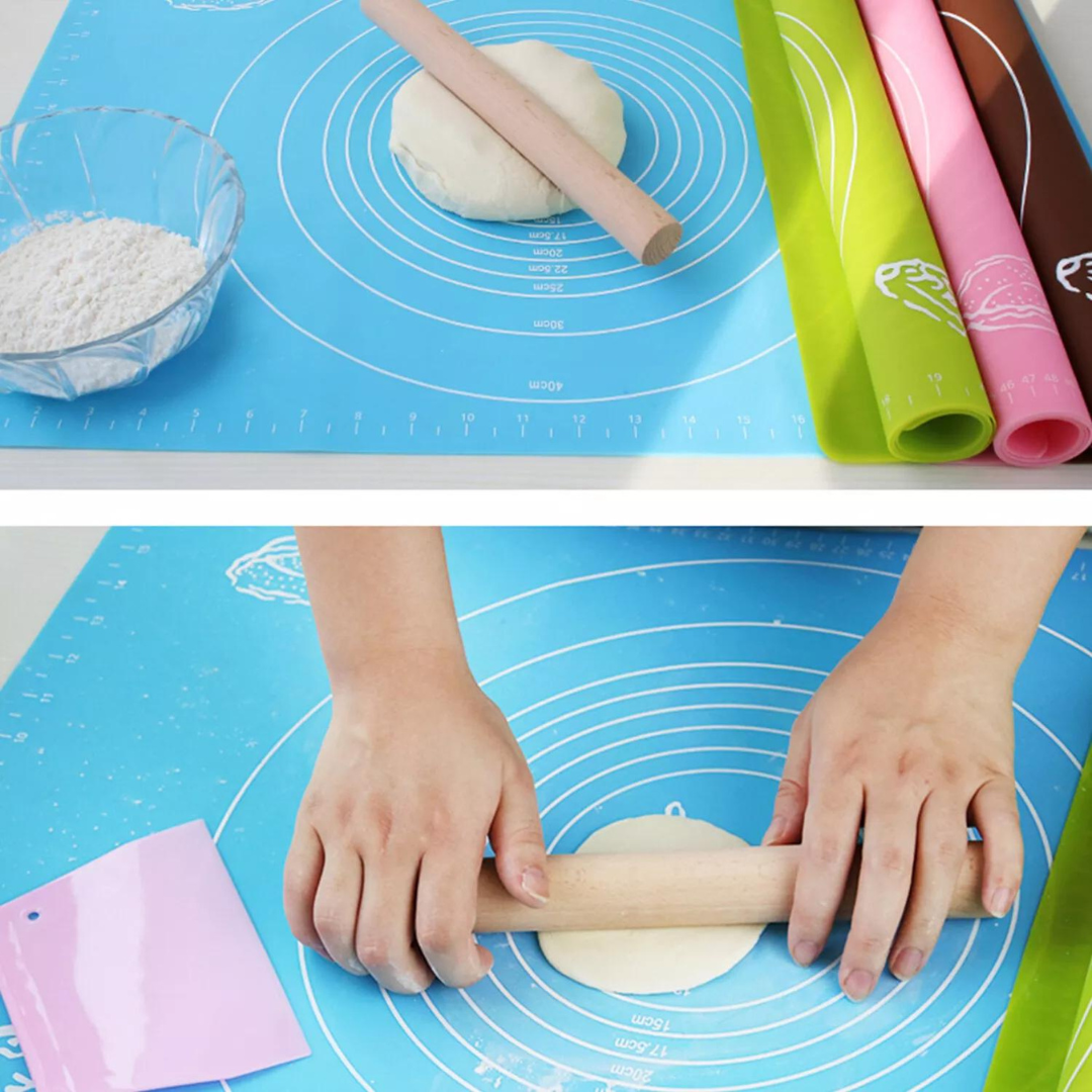Non-stick Silicone Dough Mat, Kneading Rolling Baking Mat [45x60cm]