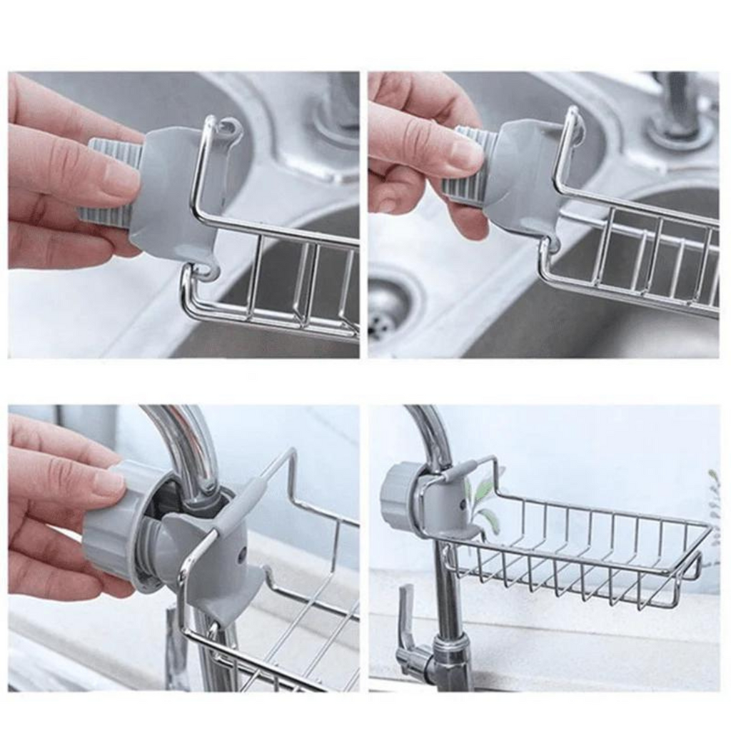Sponge Holder Rack, Kitchen Sink Faucet Attachment