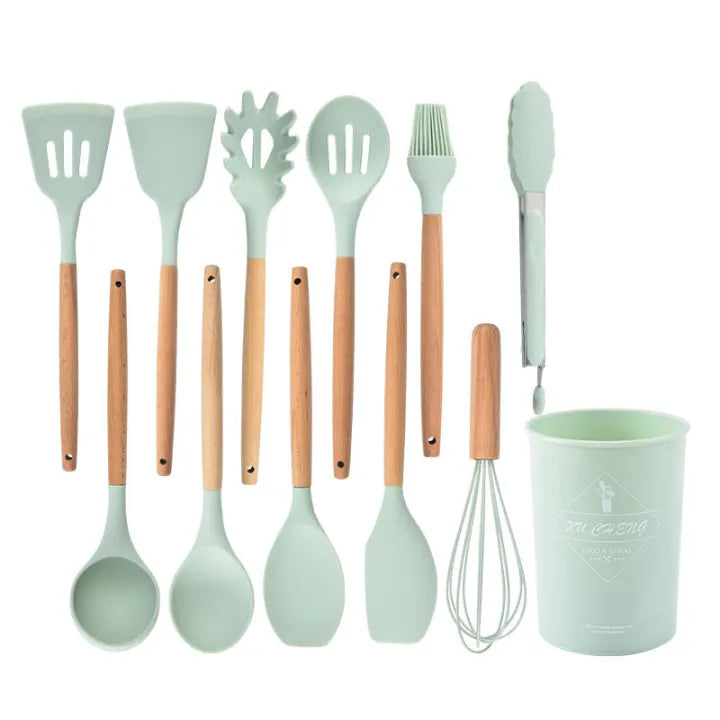 12 Pcs Non Stick Silicone Kitchenware Utensils Cookware Set