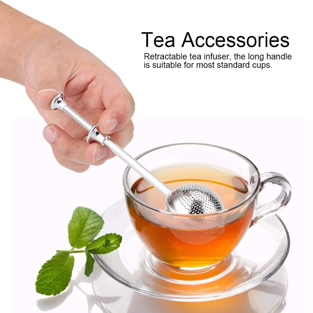 Retractable Tea Strainer, Stainless Steel Tea Filter Spoon