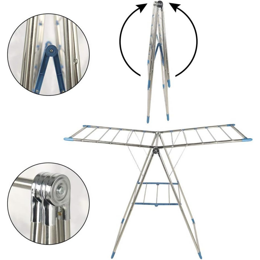 Full Body Stainless Steel Heavy Duty Clothes Airer Drying Rack