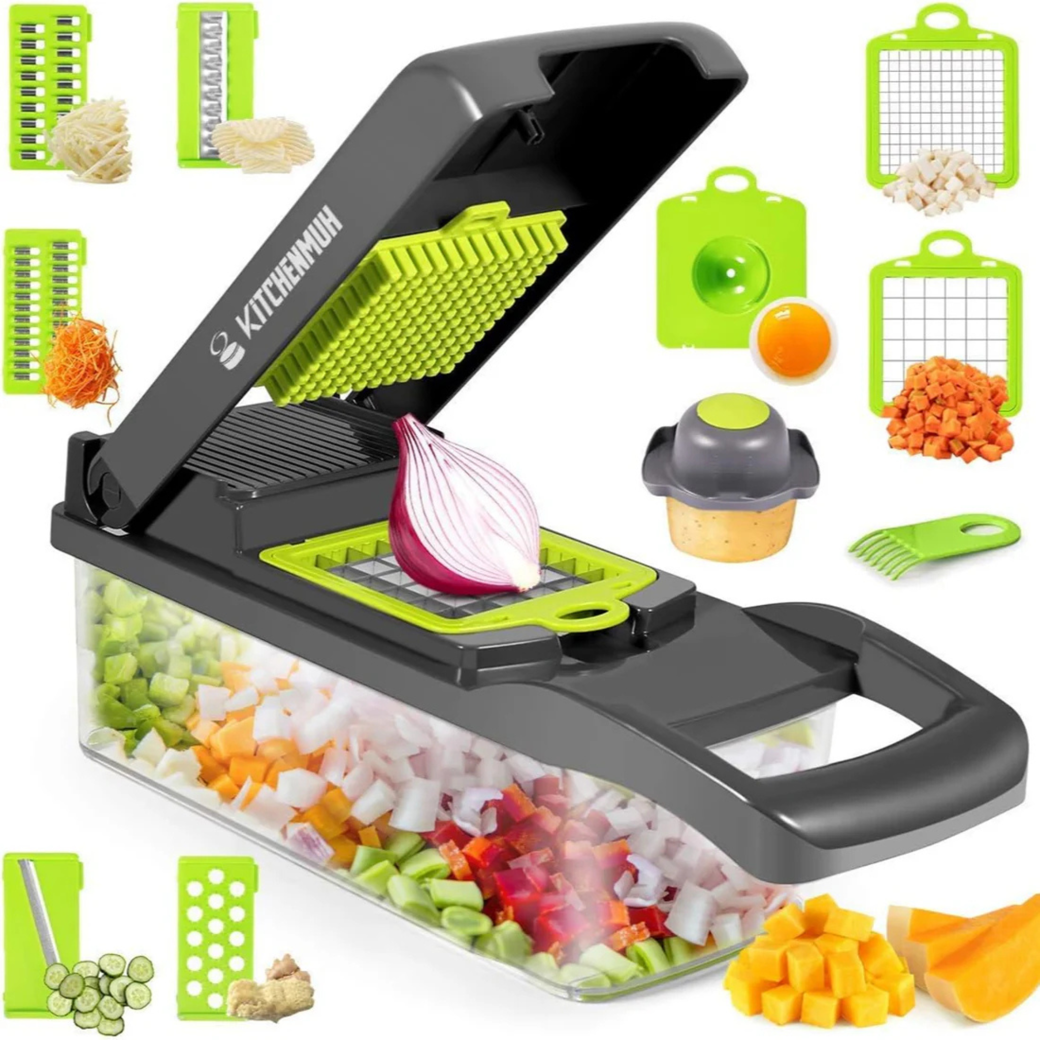 12 IN 1 Multifunctional Kitchen Vegetable Slicer Dicer Adjustable Mandolin Chopper