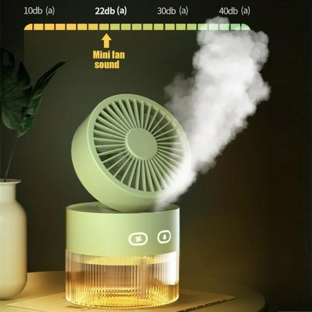 3 Speed Mini Desk Fan with Mist Spray
