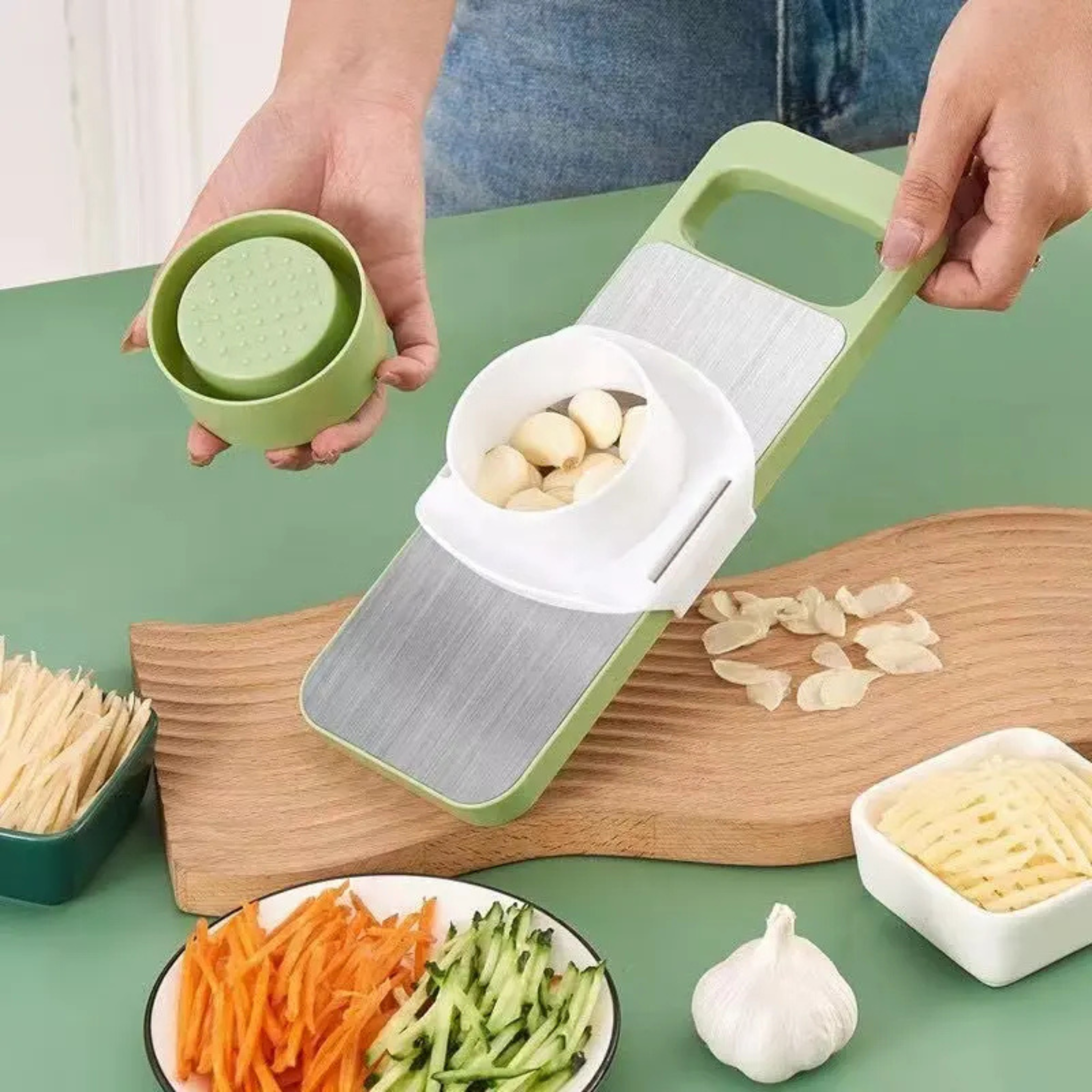 7 IN 1 Multi-functional Safety Vegetable Grater for Kitchen (Slicer, Cutter, Chopper, Dicer)
