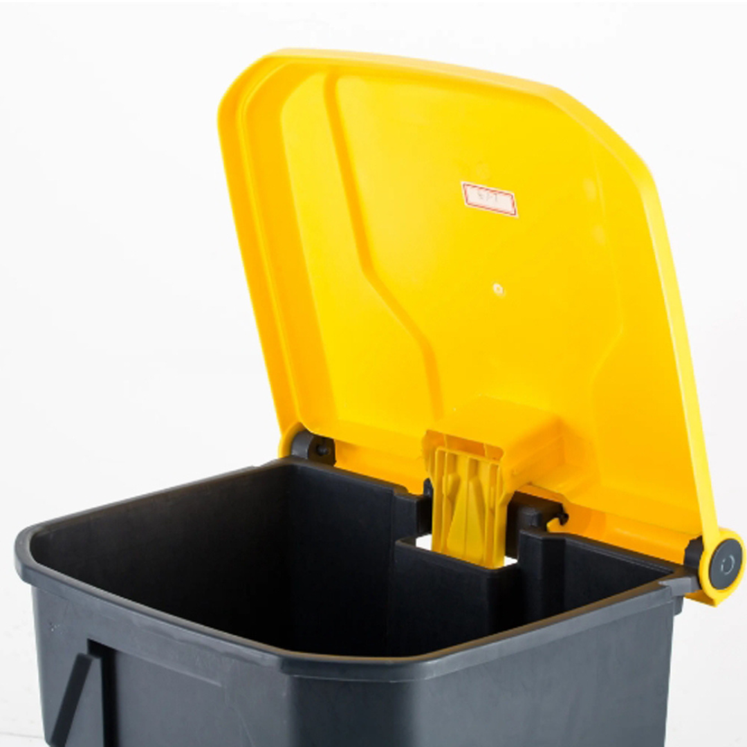 Large Capacity Garbage Bin Trash Can with Lid & Foot Pedal