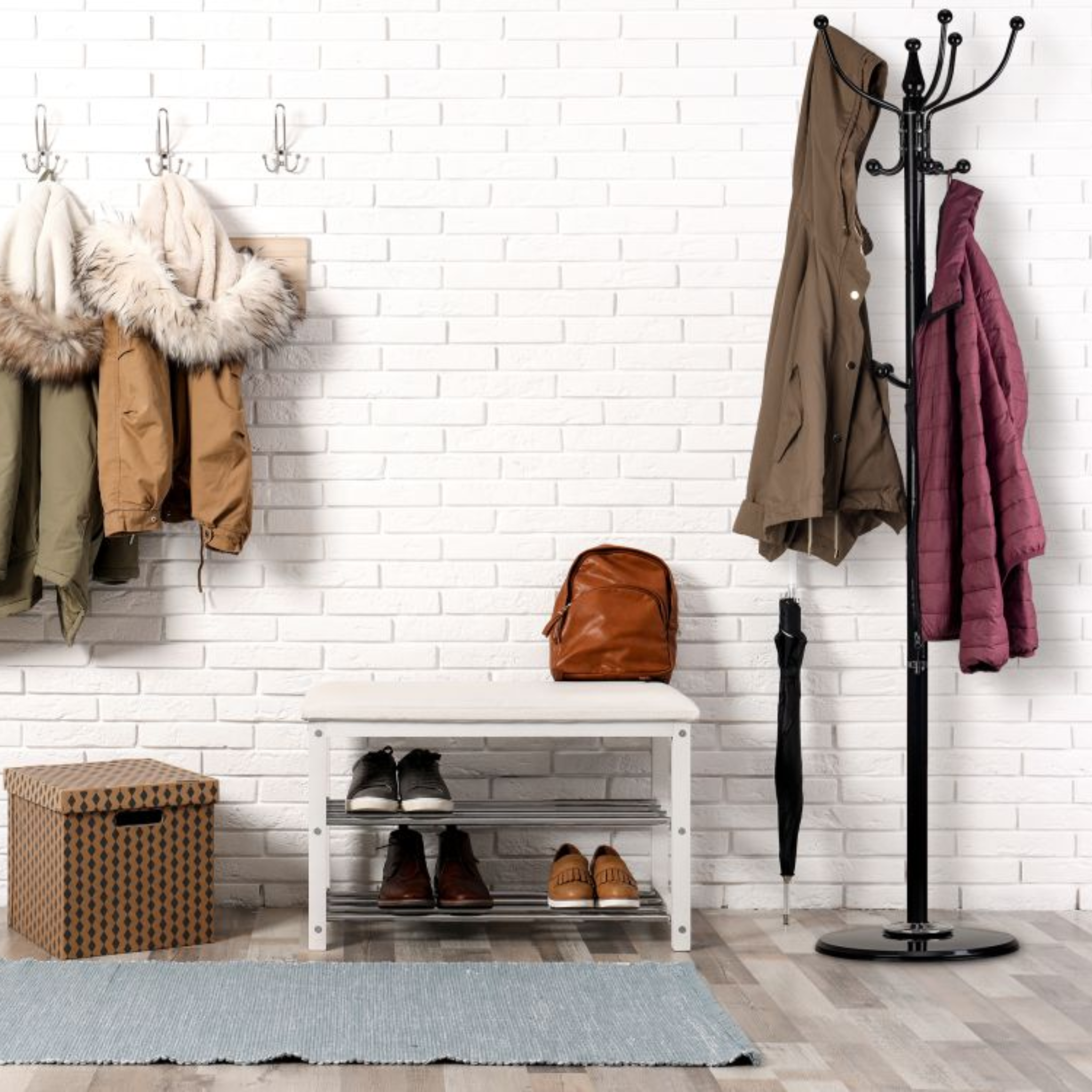 Cloth Hanger with Marble Base