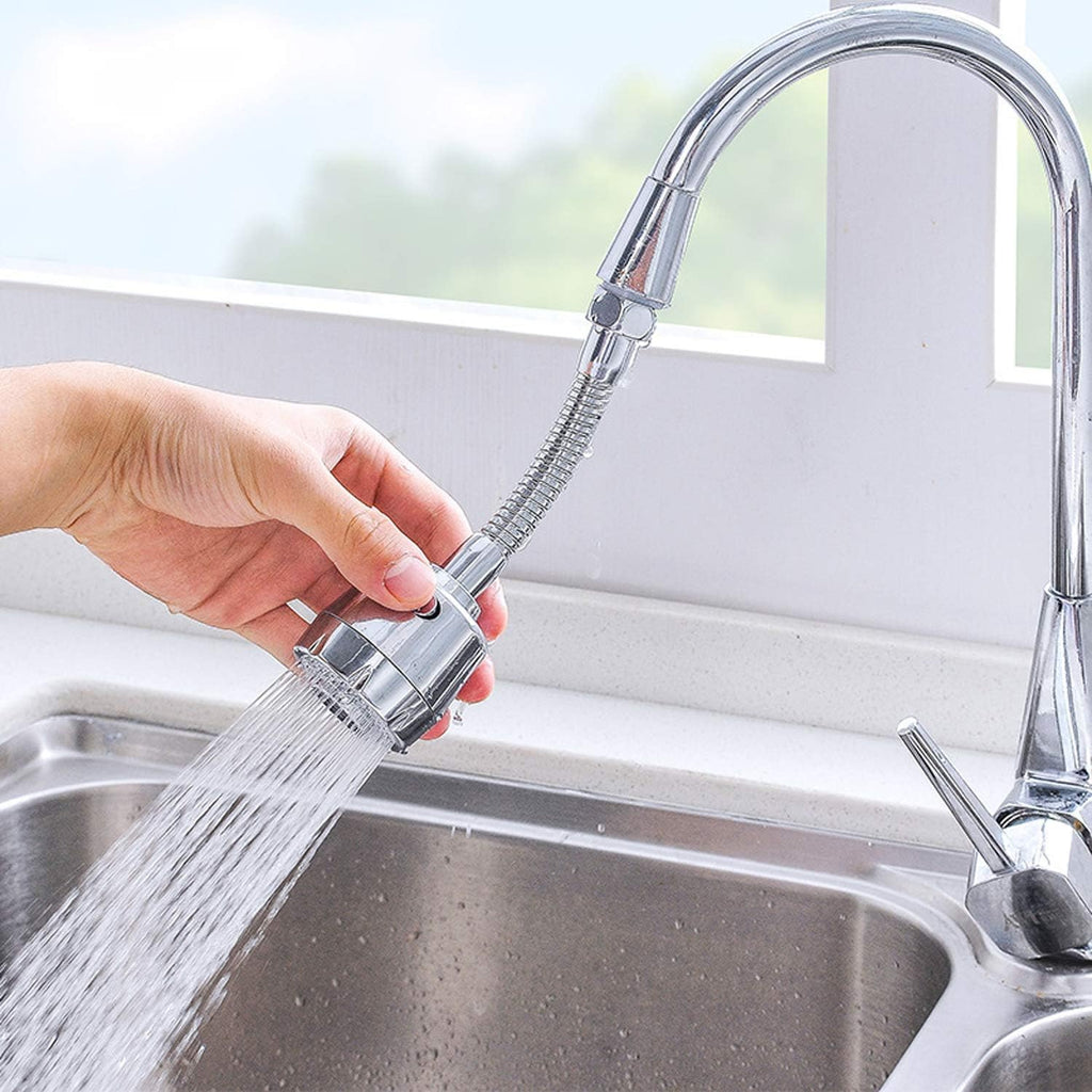 360° Rotatable 2 Modes Swivel Universal Size Kitchen Faucet Head Extender