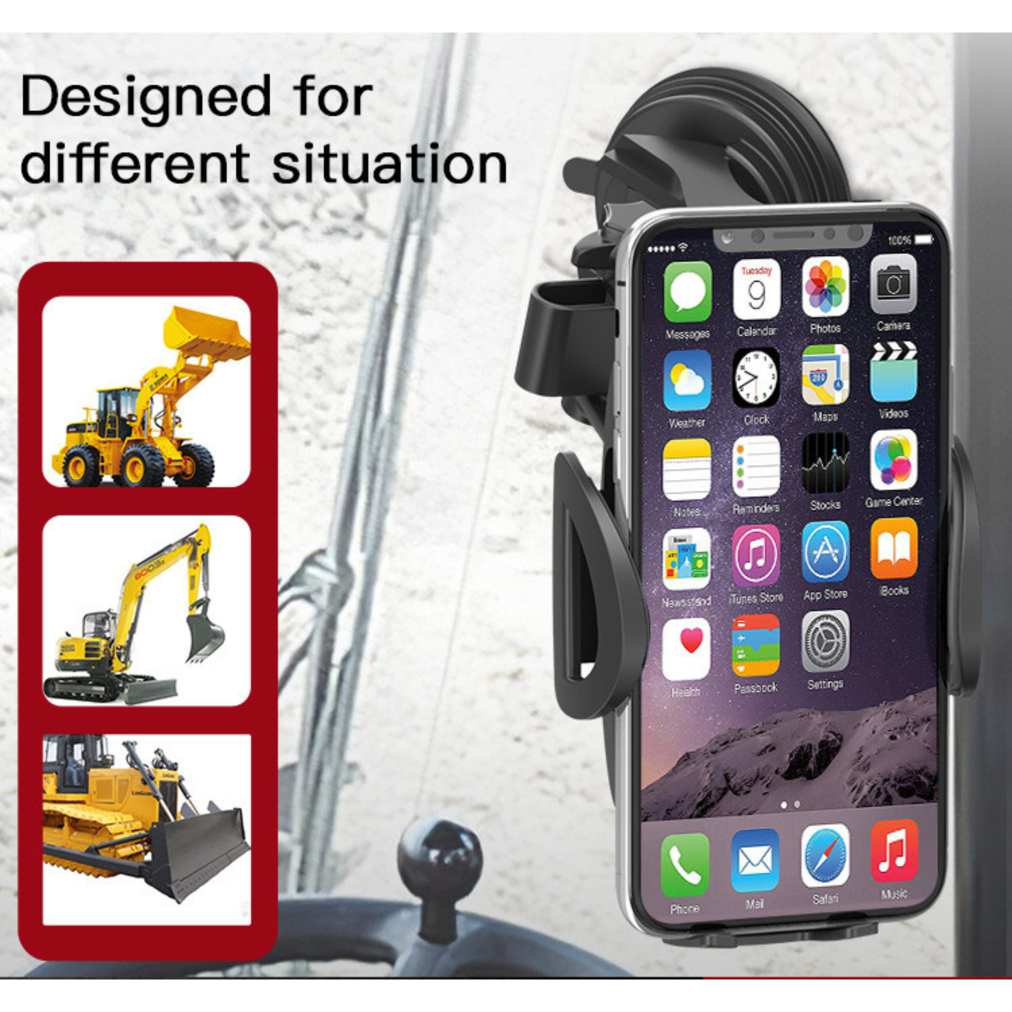 Yesido C111 Stretchable Long Arm Car Mobile Phone Holder with Button