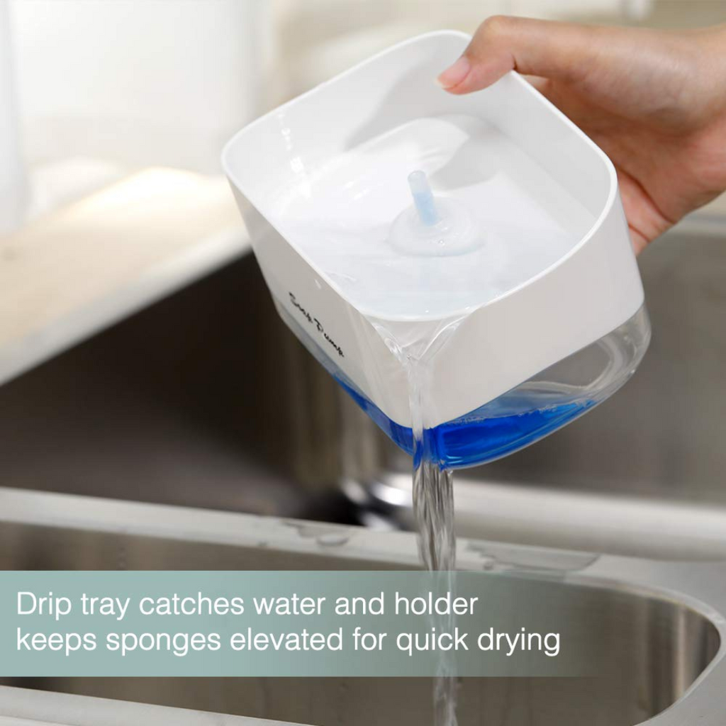 Soap Dispenser with Sponge Holder for Kitchen Sink
