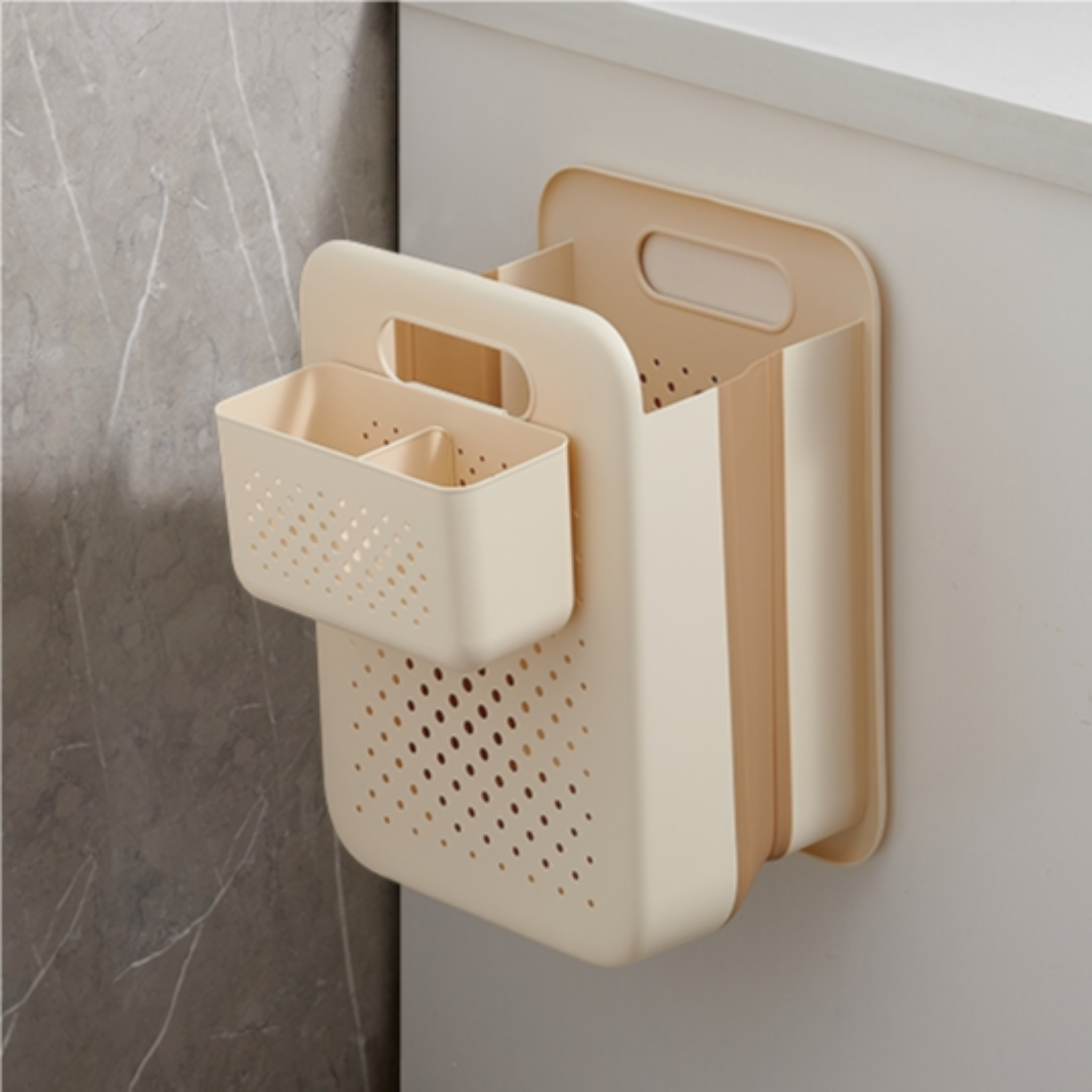 Ecoco Wall Mounted Laundry Basket with Undergarments Compartment