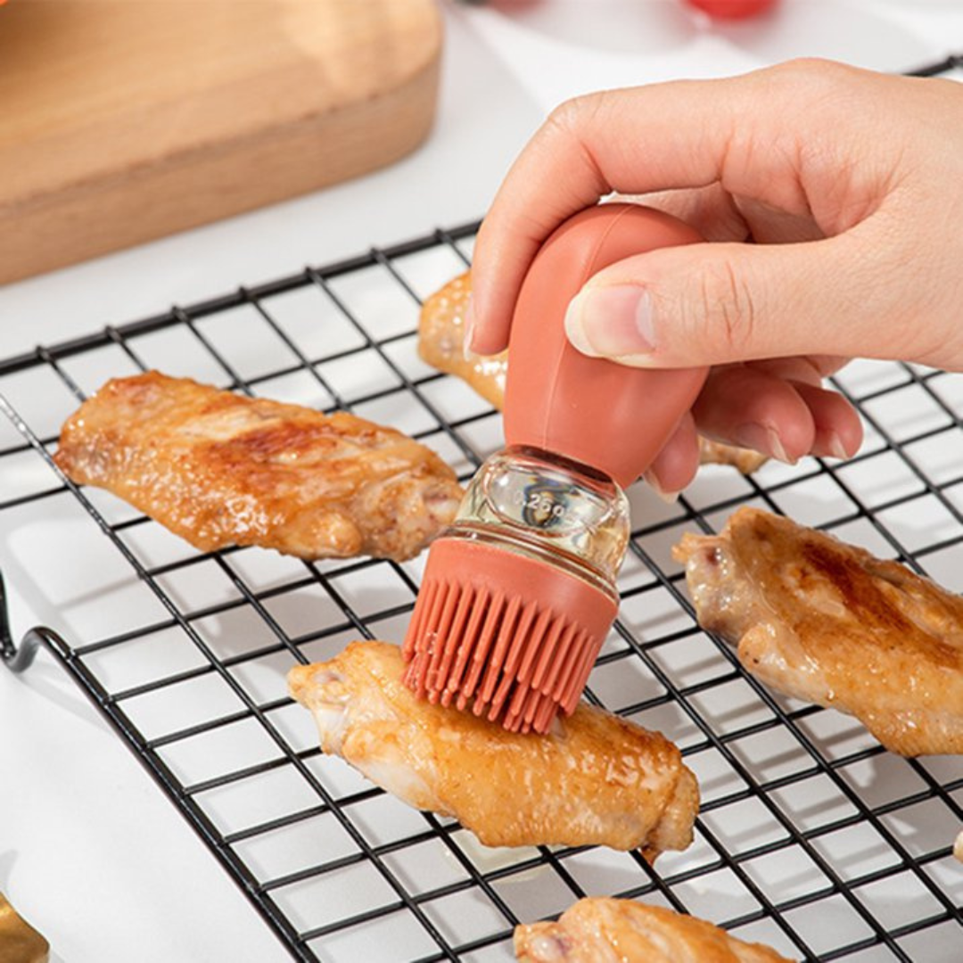 180ml Oil Dispenser Bottle with Silicone Grill Brush