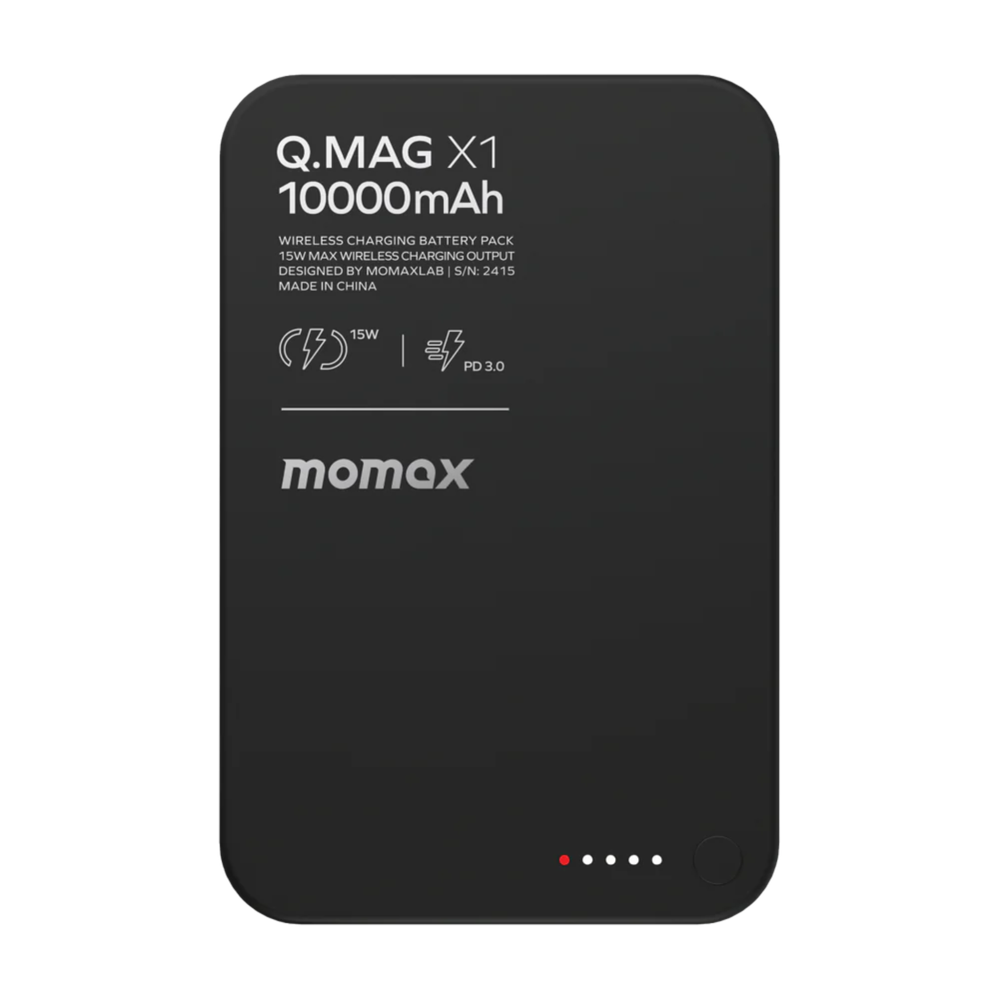 Momax Q.Mag X1 Gen2 Magnetic Wireless Power Bank 10000mAh