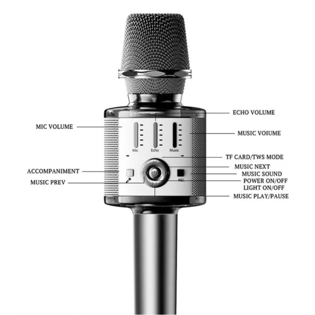 Yesido Wireless Bluetooth Karaoke Microphone with Speaker