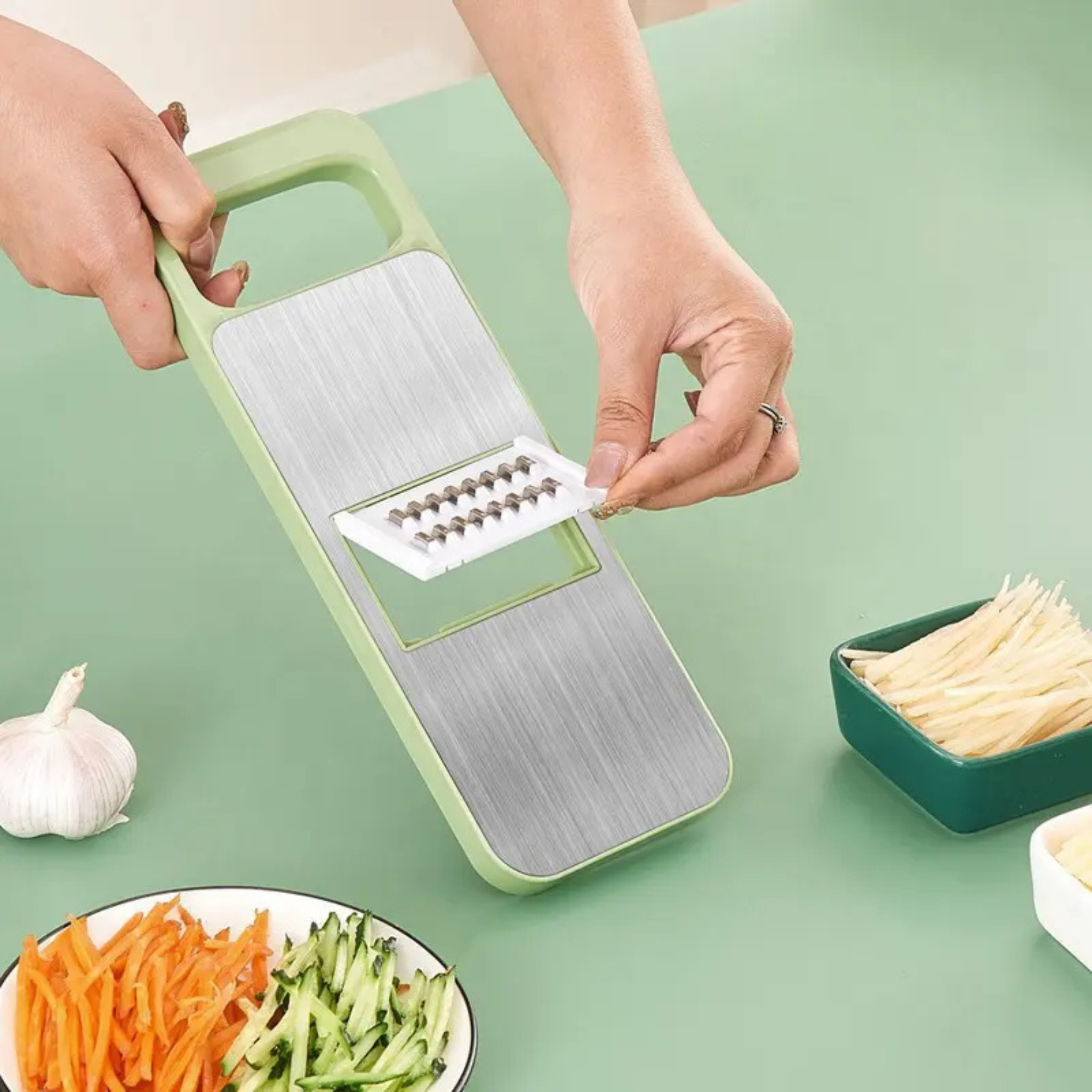 7 IN 1 Multi-functional Safety Vegetable Grater for Kitchen (Slicer, Cutter, Chopper, Dicer)