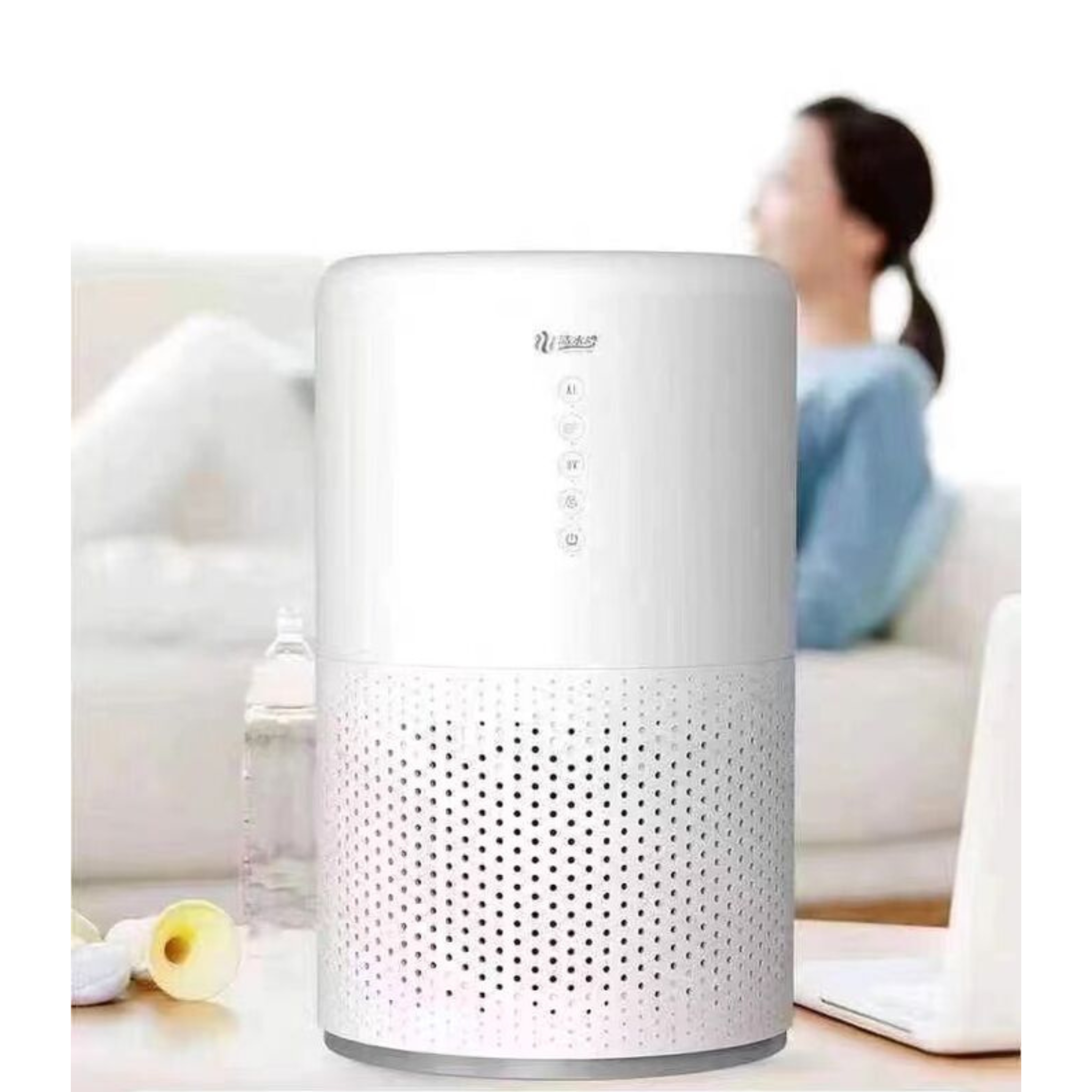 Air Purifier with UV Sterilization, Negative Ion Mode and Bluetooth Speaker