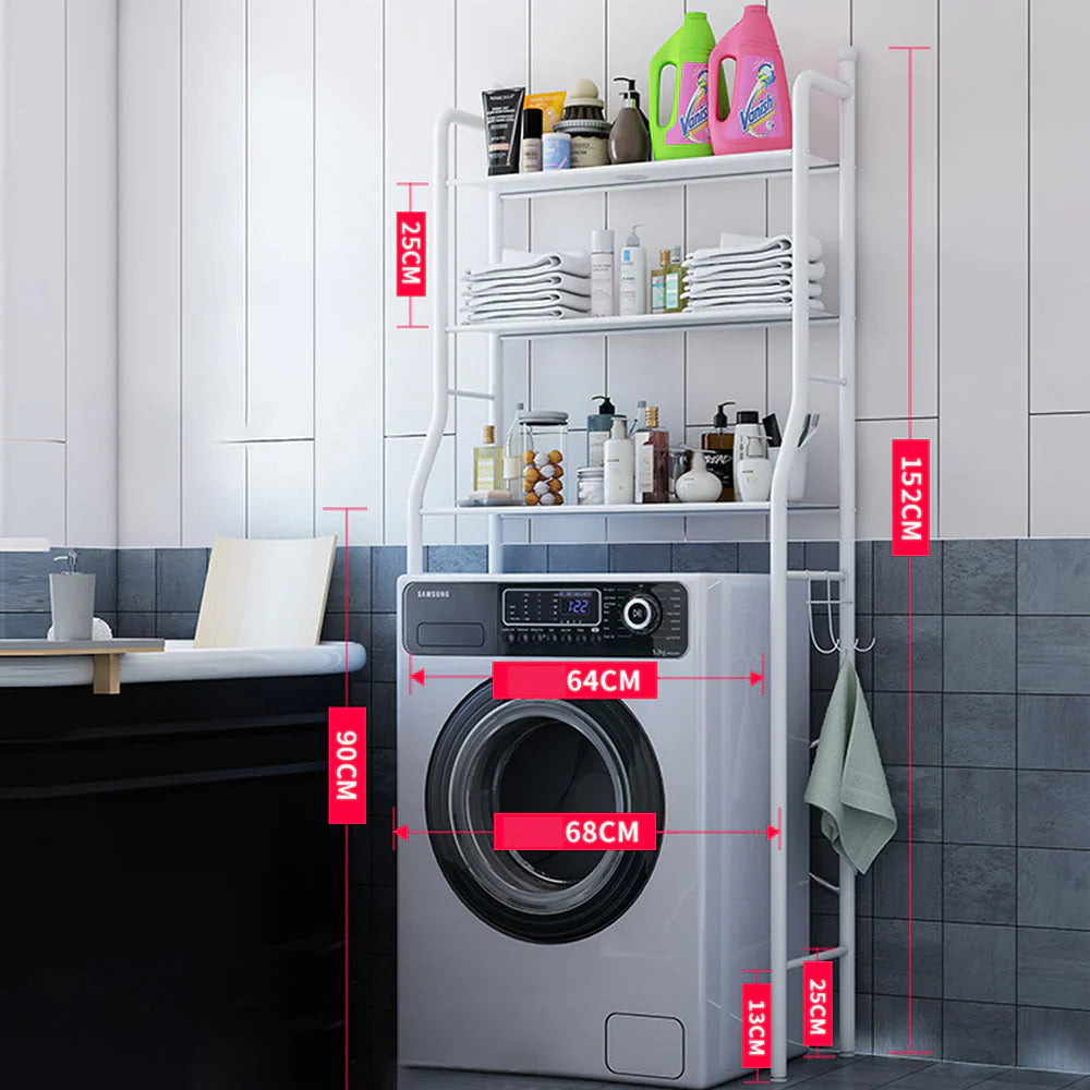 3 Layer Metal Over the Washing Machine Laundry Storage Rack