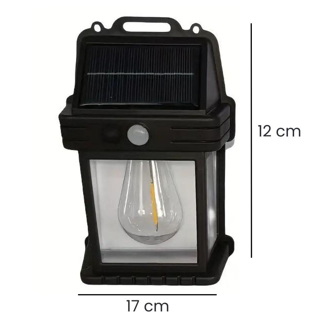 Solar Outdoor Wall Lamp, IP65 Waterproof Vintage Style Solar Light