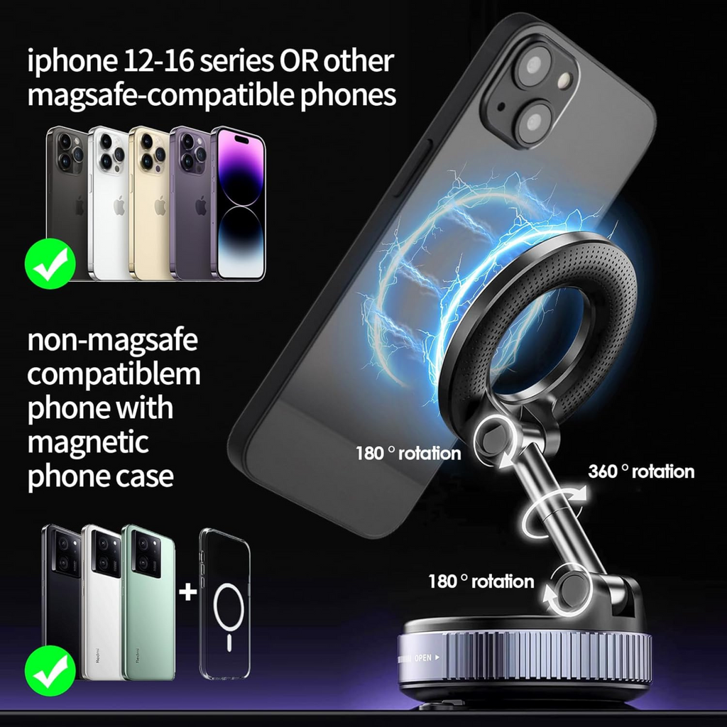 Vacuum Suction Magnetic Phone Holder Mobile Mount K007