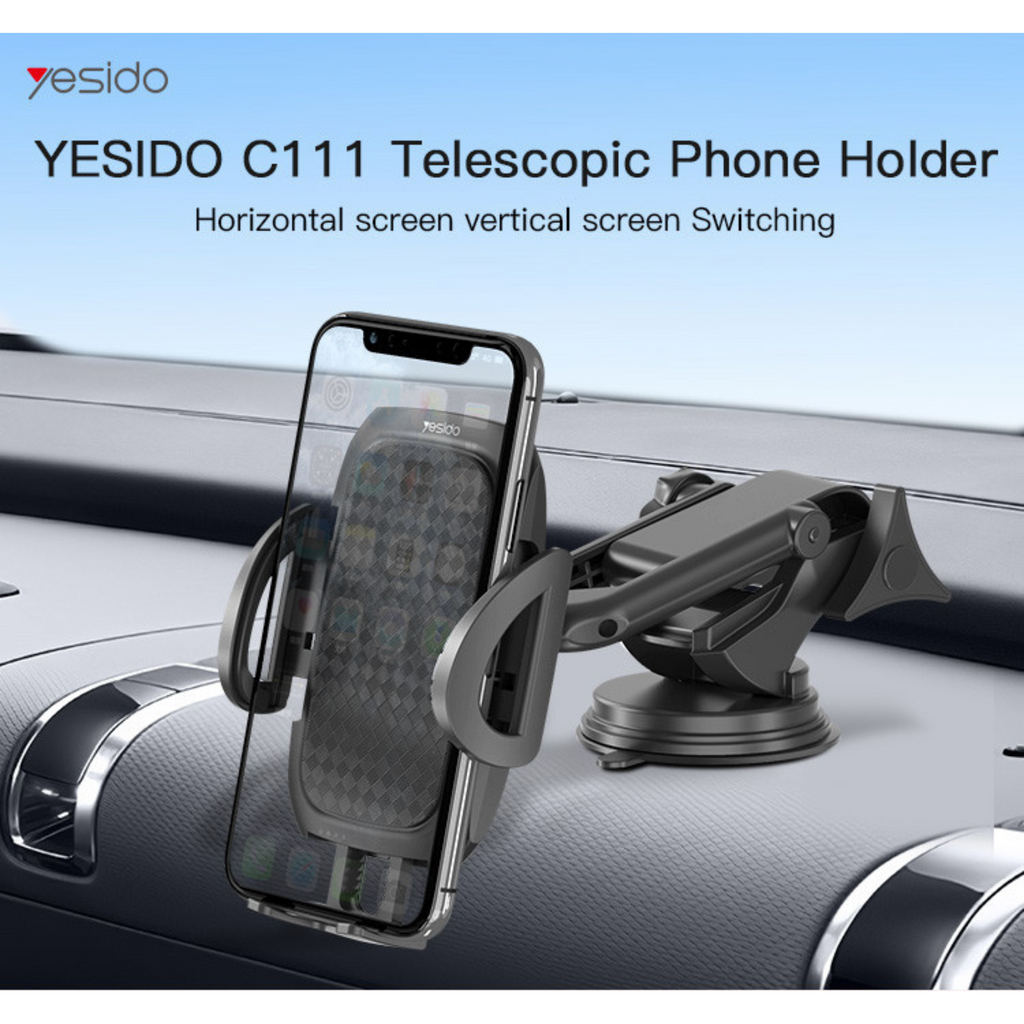 Yesido C111 Stretchable Long Arm Car Mobile Phone Holder with Button