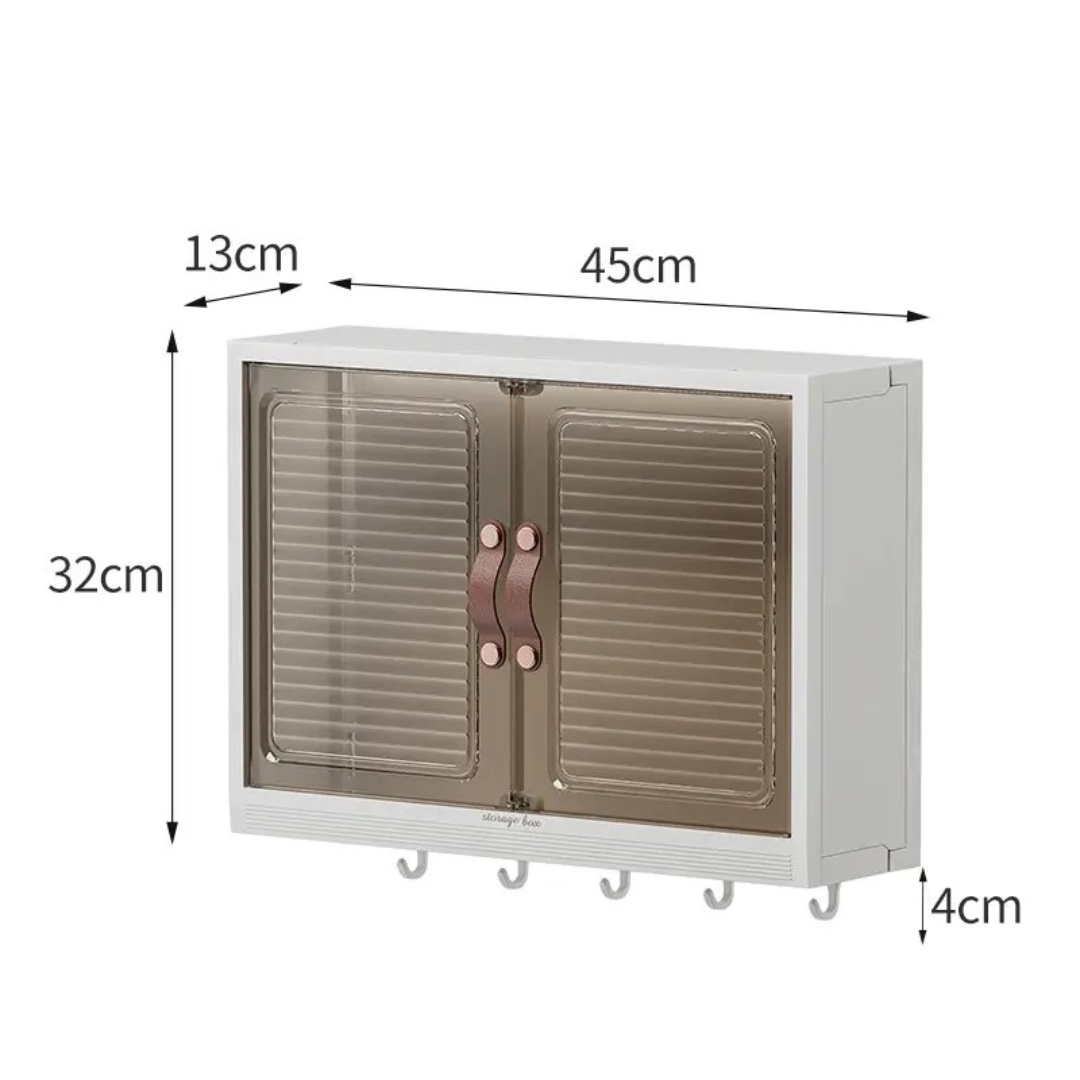 Wall Mounted Organizer Cabinet - Multi-functional Punch Free Storage Rack