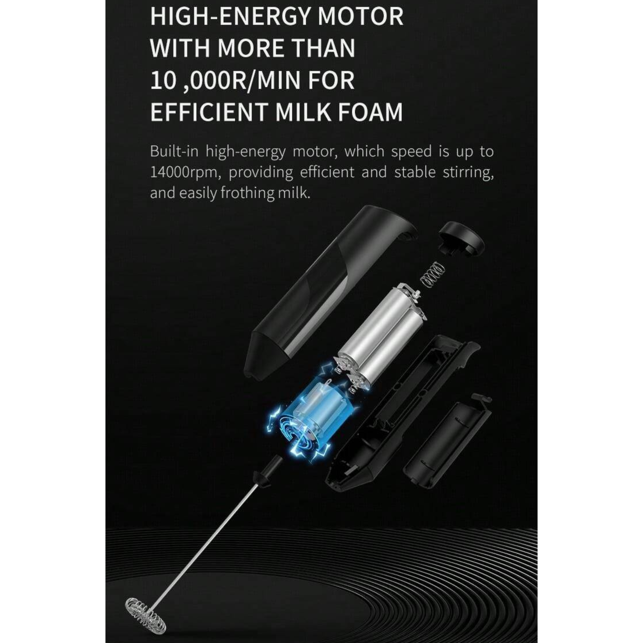 Electric Milk Frother - Handheld Automatic Coffee Stirrer