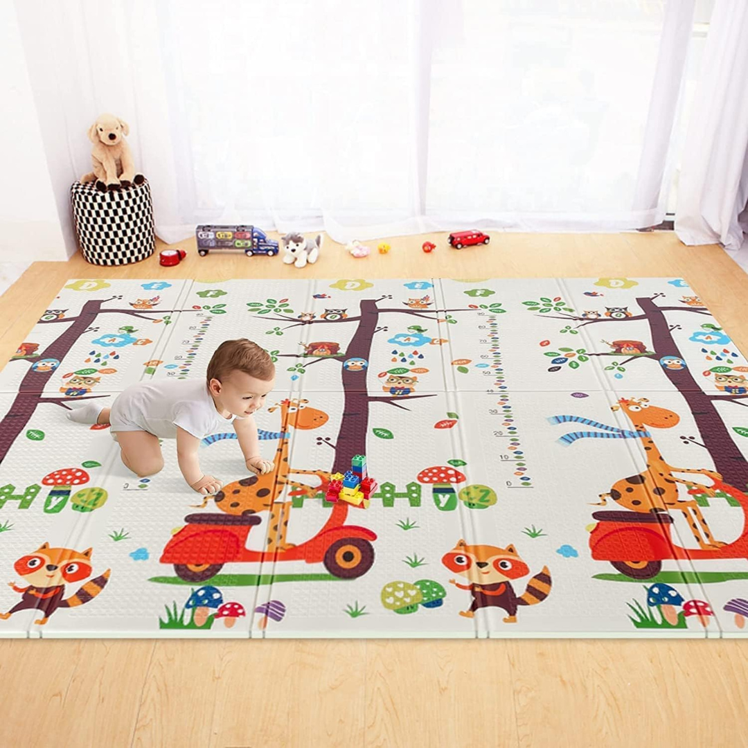 Baby Play Mat, Folding Baby Crawling Two Sided Play Mat