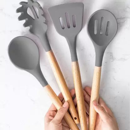 12 Pcs Non Stick Silicone Kitchenware Utensils Cookware Set