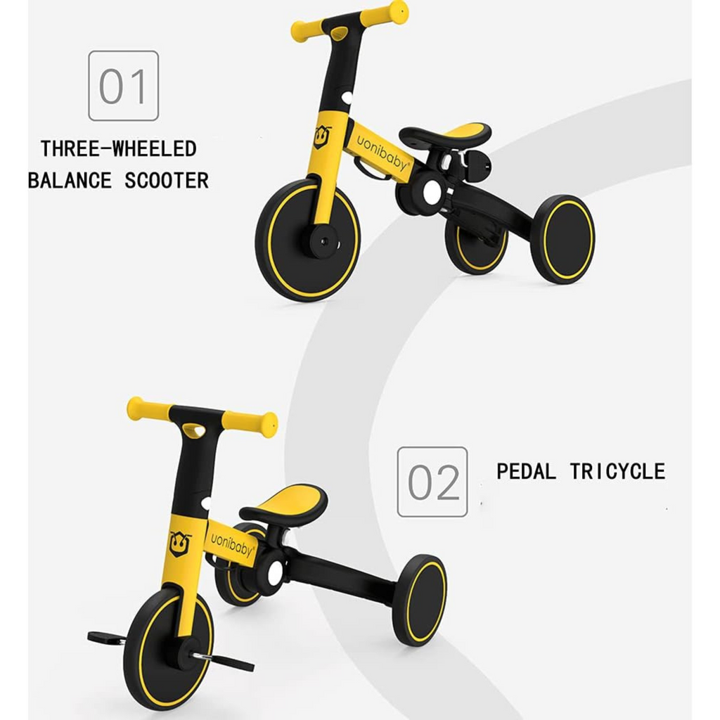 5 IN 1 Folding Tricycle, Balance Bicycle for Kids, Removable Pedal Scooter for Toddlers