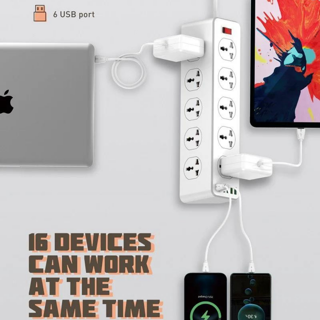 Extension Cable - LDNIO Power Strip SC10610 30W PD Port
