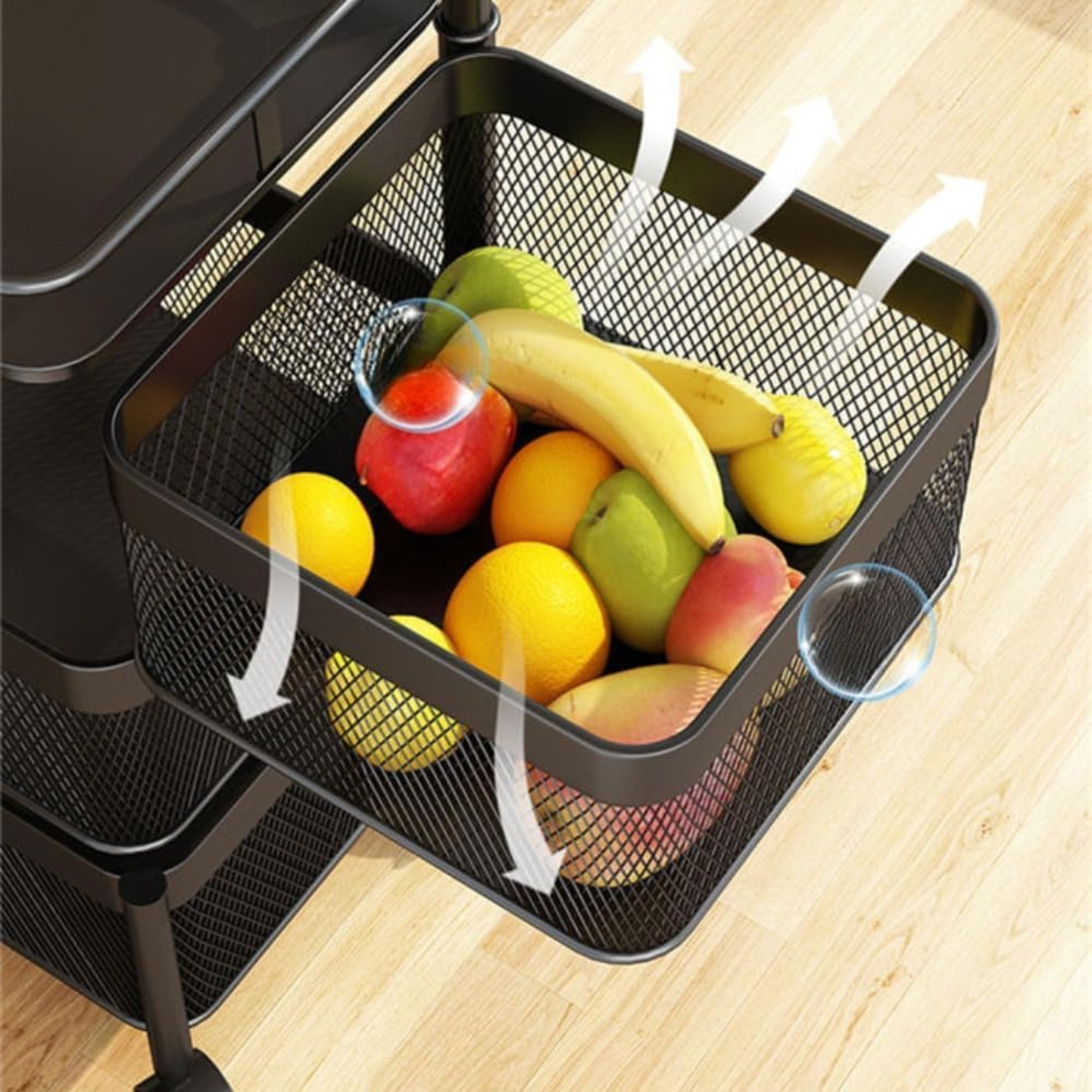 5 Layer Rotating Kitchen Organizer Storage Rack