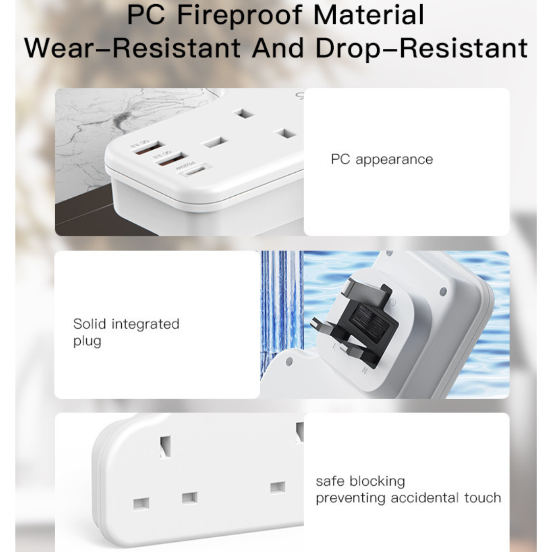 Smart Power Socket Hub with USB PD QC Fast Charging - Yesido MC15