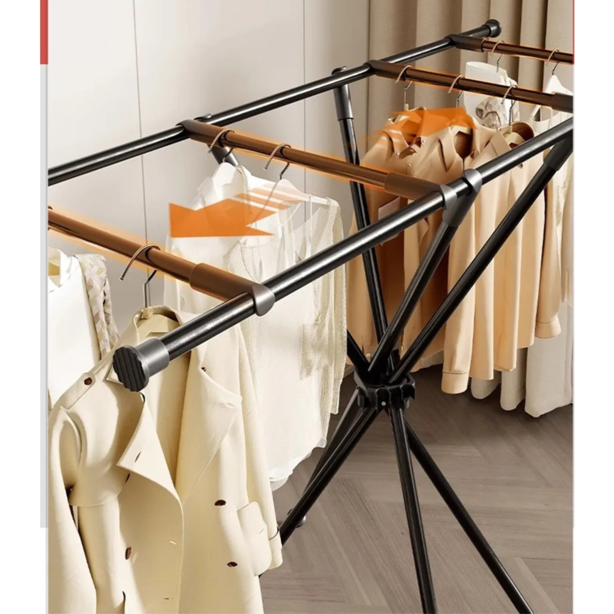 Collapsible Clothes Airer, Folding Clothes Drying Rack