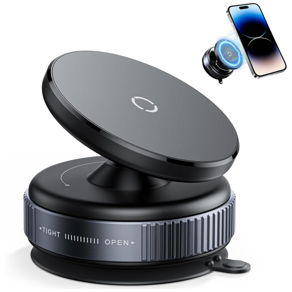Vacuum Suction Magnetic Phone Mount, 360° Rotatable Mobile Holder K009