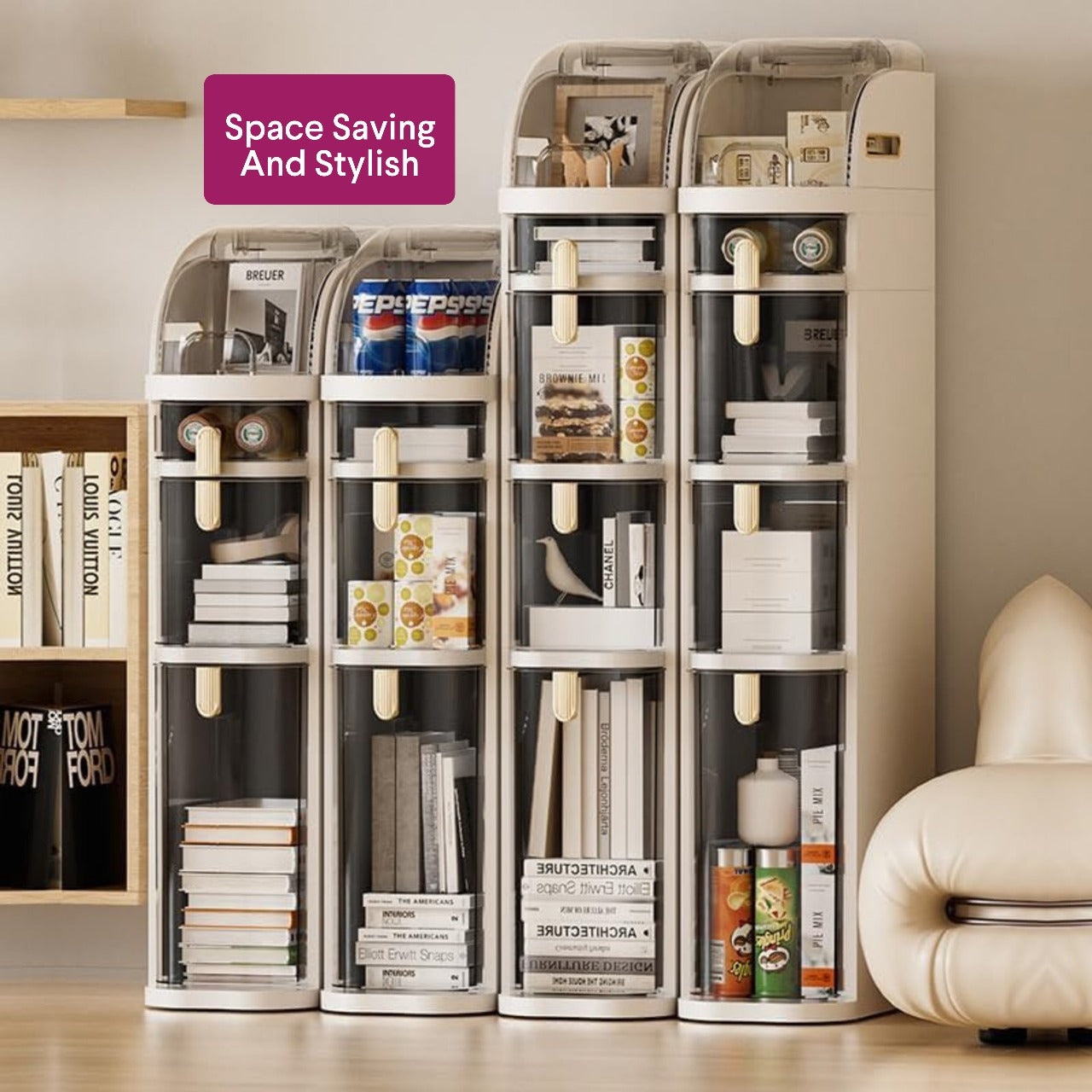 Smart Narrow Gap Tower Bathroom Storage Organizer, Chest of Drawers Floor Cabinet