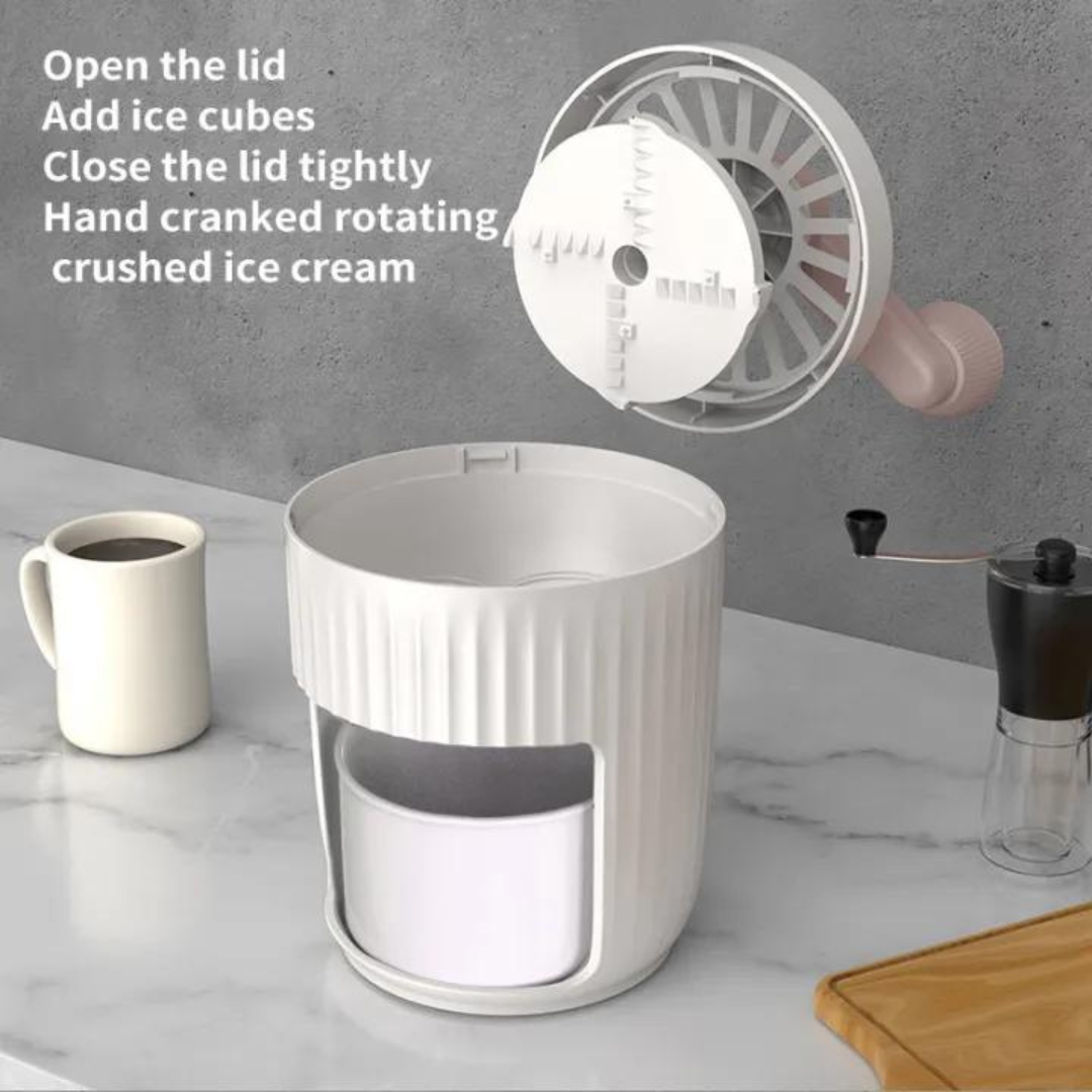 Manual Ice Shaver Machine, Ice Crusher Snow Cone Maker