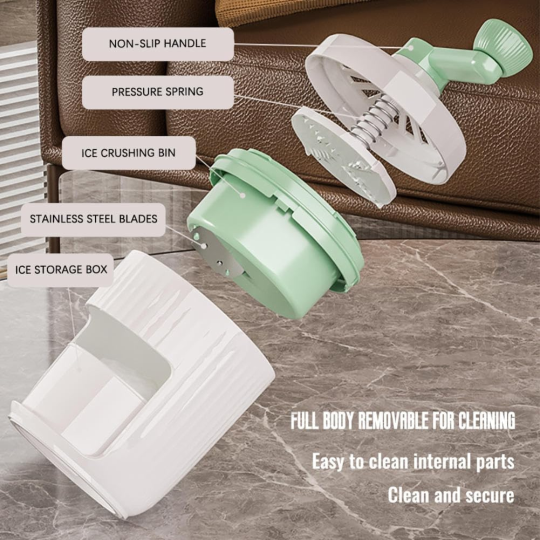 Manual Ice Shaver Machine, Ice Crusher Snow Cone Maker