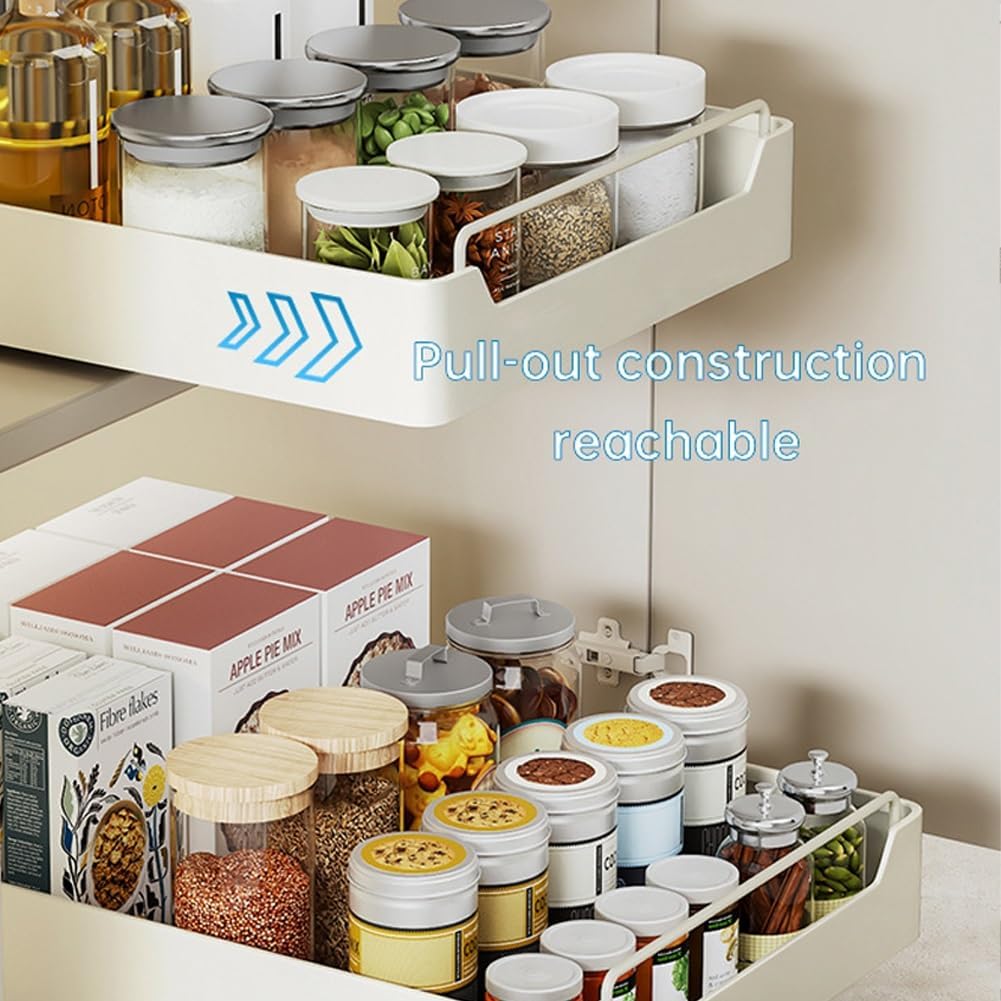 Pull Out Dish Drying Rack - Drawer Cabinet Organizer for Kitchen