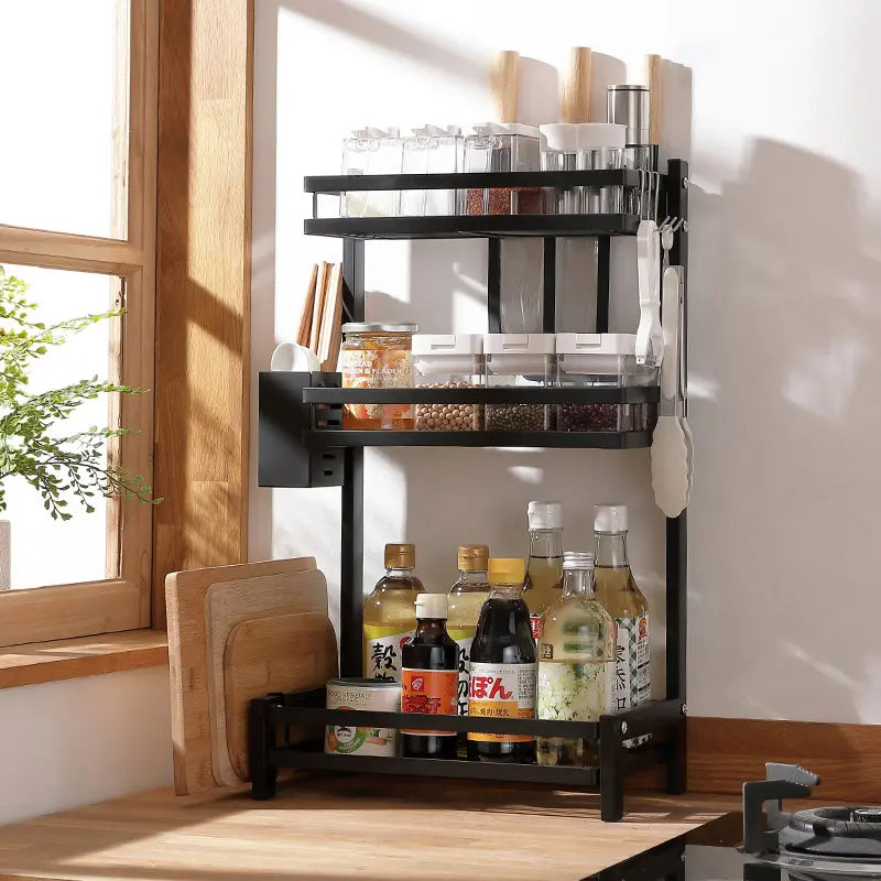 3 Tier Stainless Steel Kitchen Countertop Spice Rack