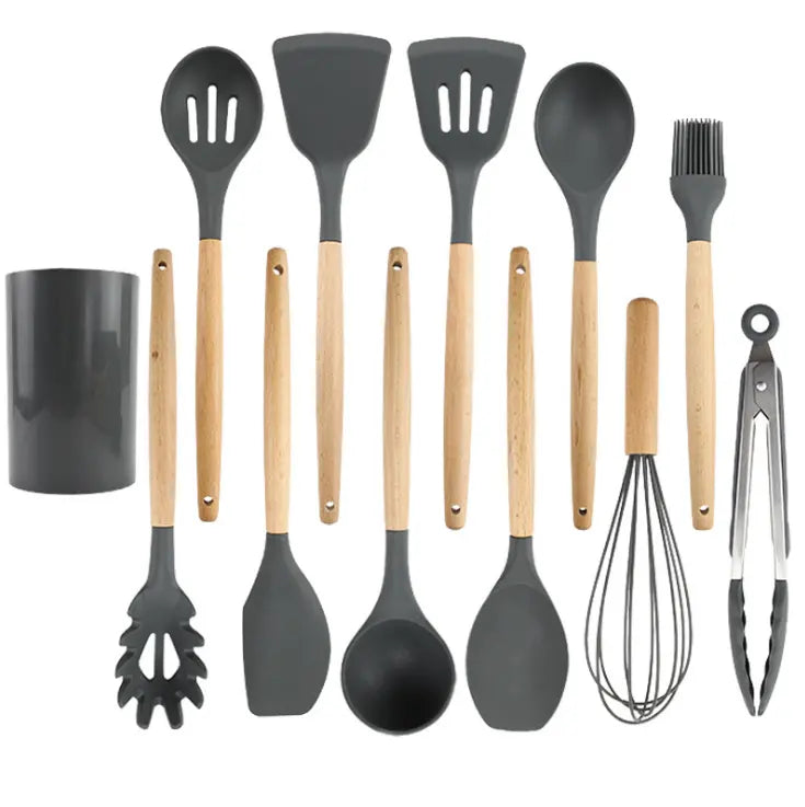 12 Pcs Non Stick Silicone Kitchenware Utensils Cookware Set