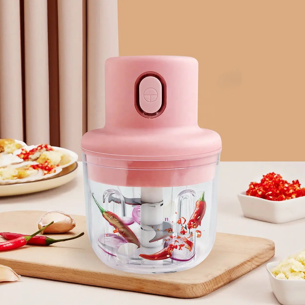 250ml Portable Mini Chopper, USB Rechargeable Electric Blender