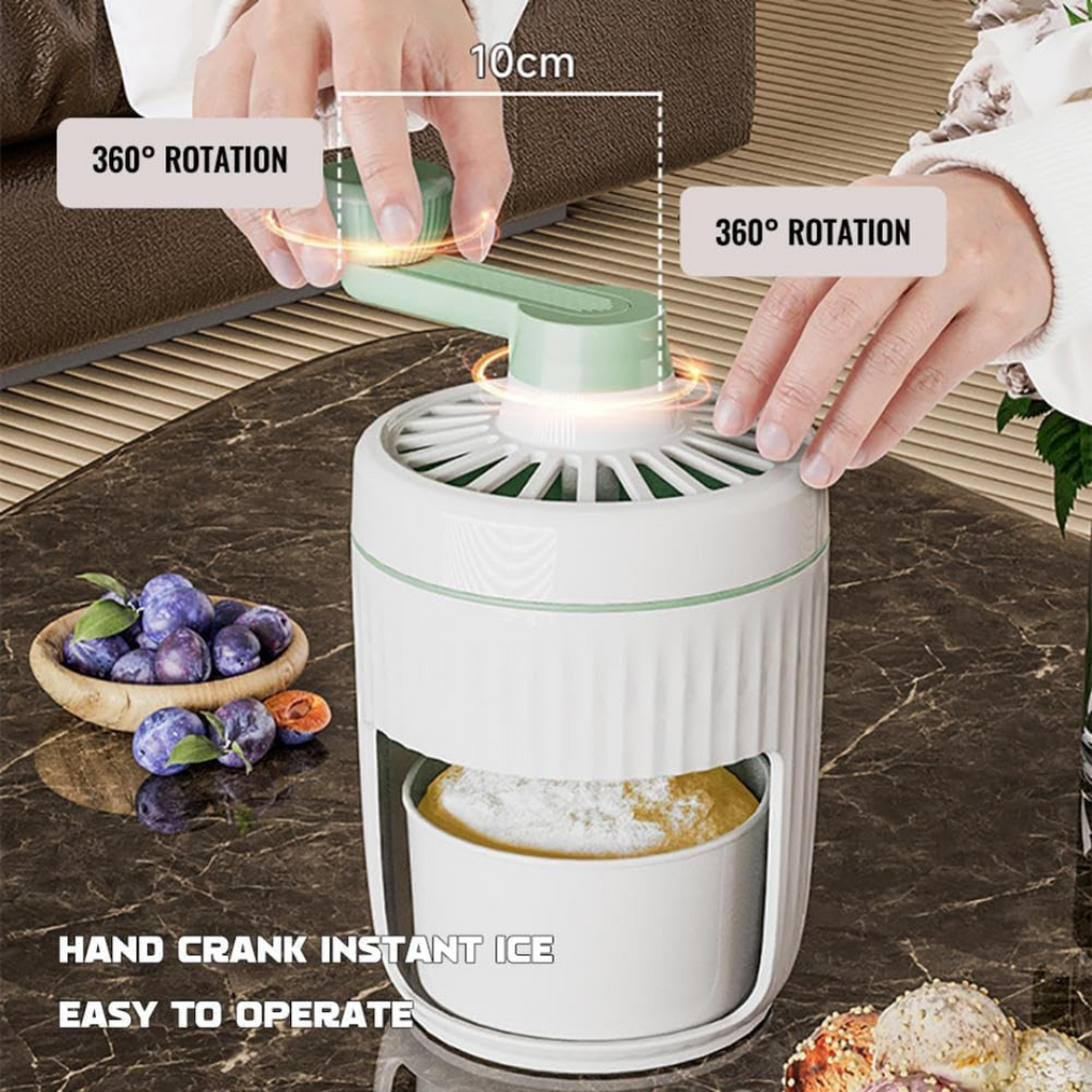 Manual Ice Shaver Machine, Ice Crusher Snow Cone Maker