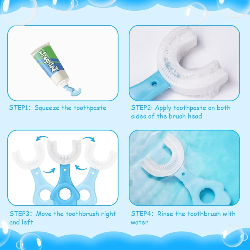 360° Rotating U-Shaped Toothbrush for Kids