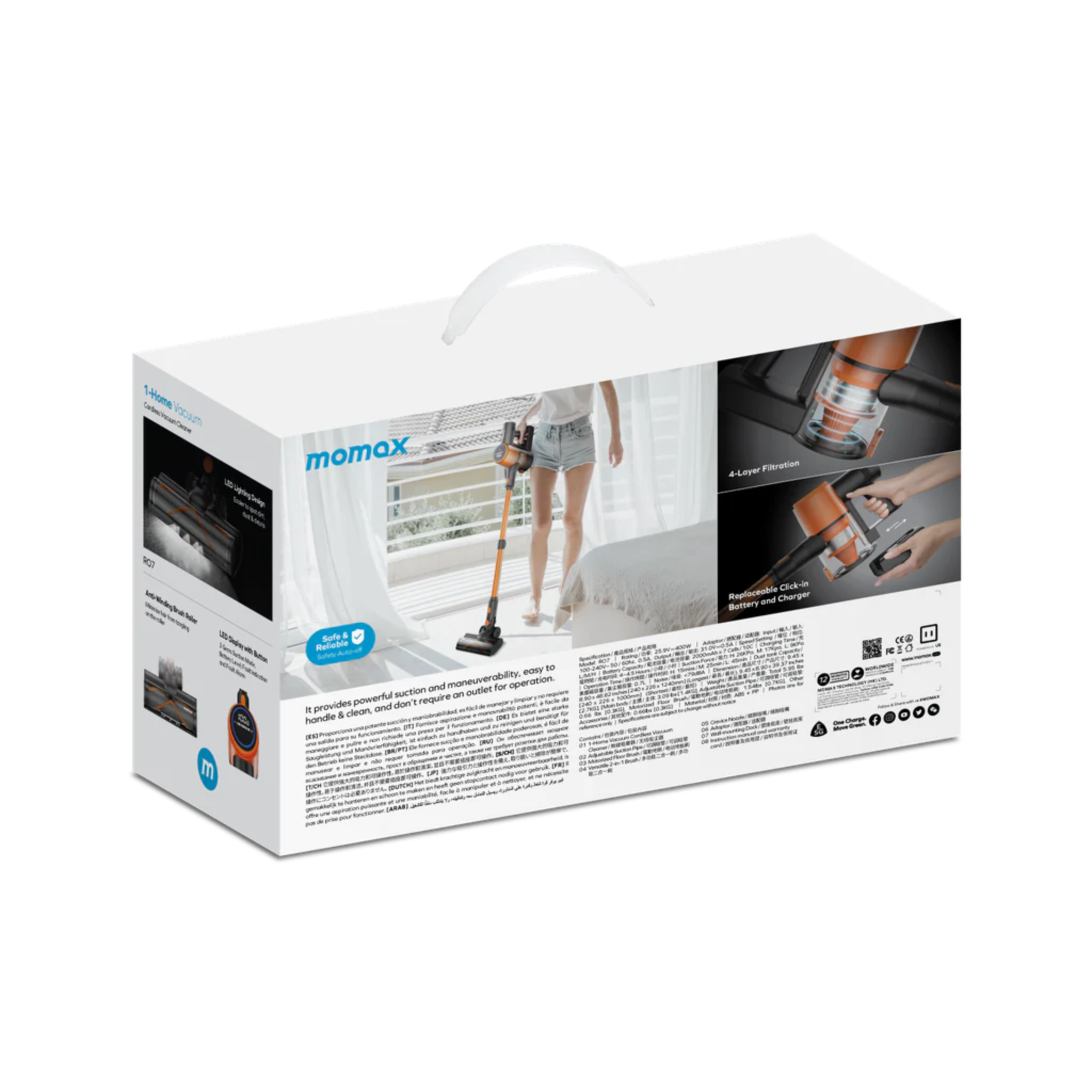 Momax 1-Home Cordless Vacuum Cleaner (UK PLUG)