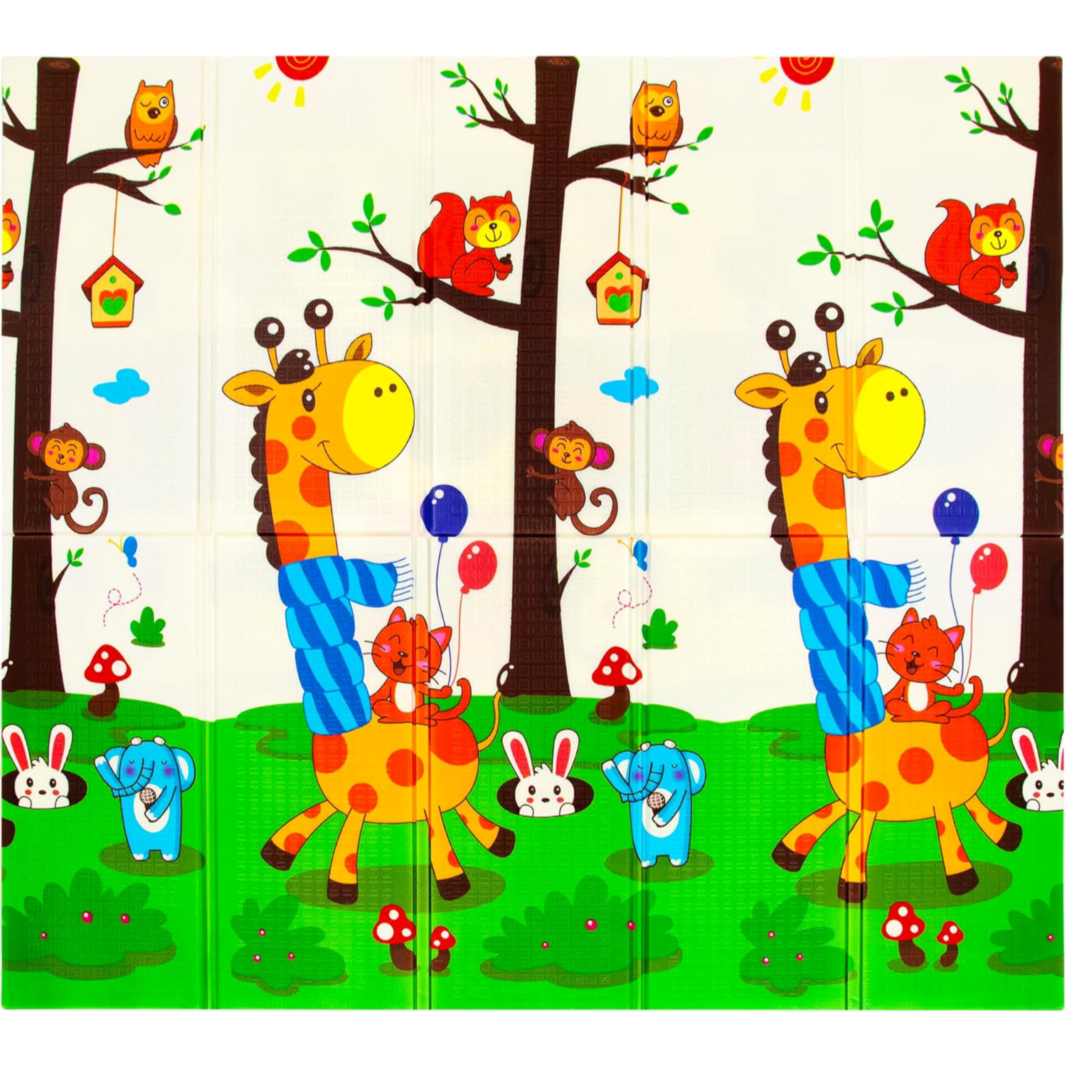 Baby Play Mat, Folding Baby Crawling Two Sided Play Mat