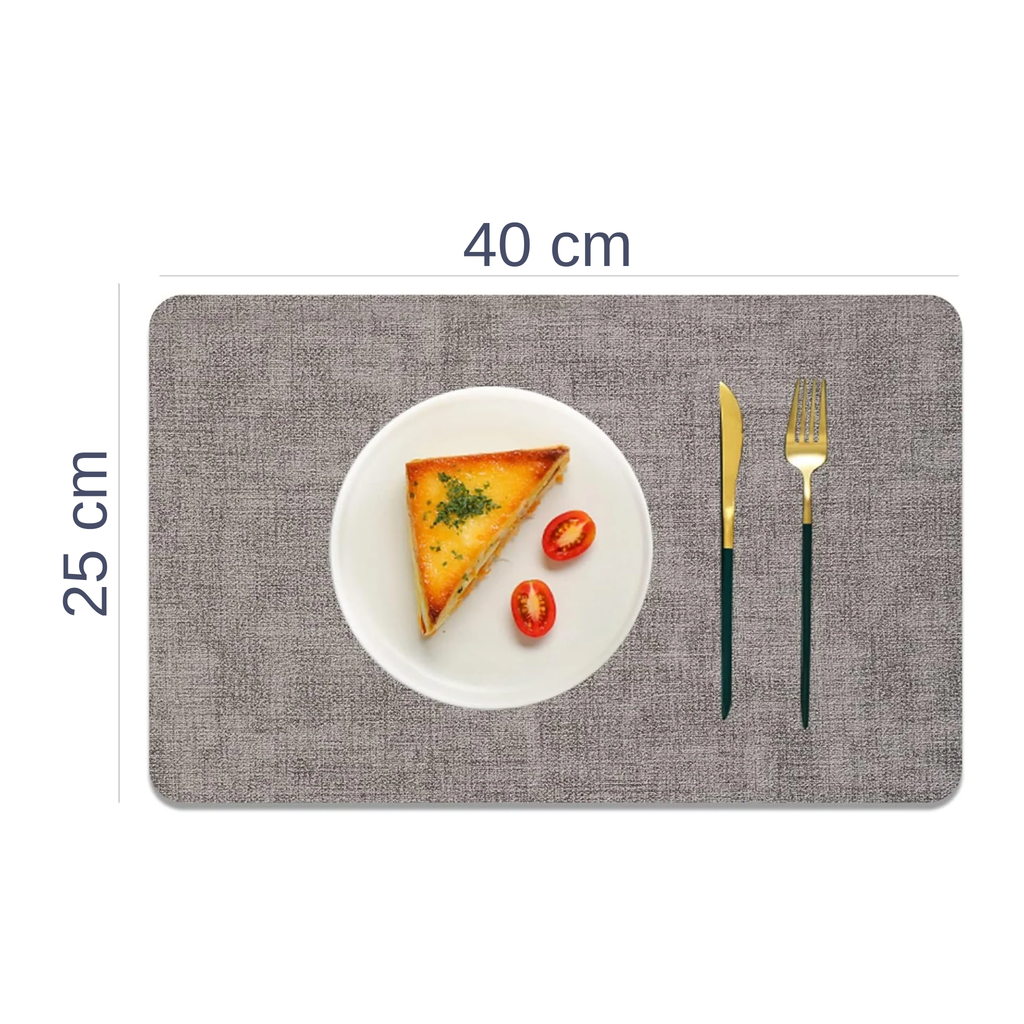 Waterproof Non-Slip Double-Sided Western Style Leather Placemats for Dining Table