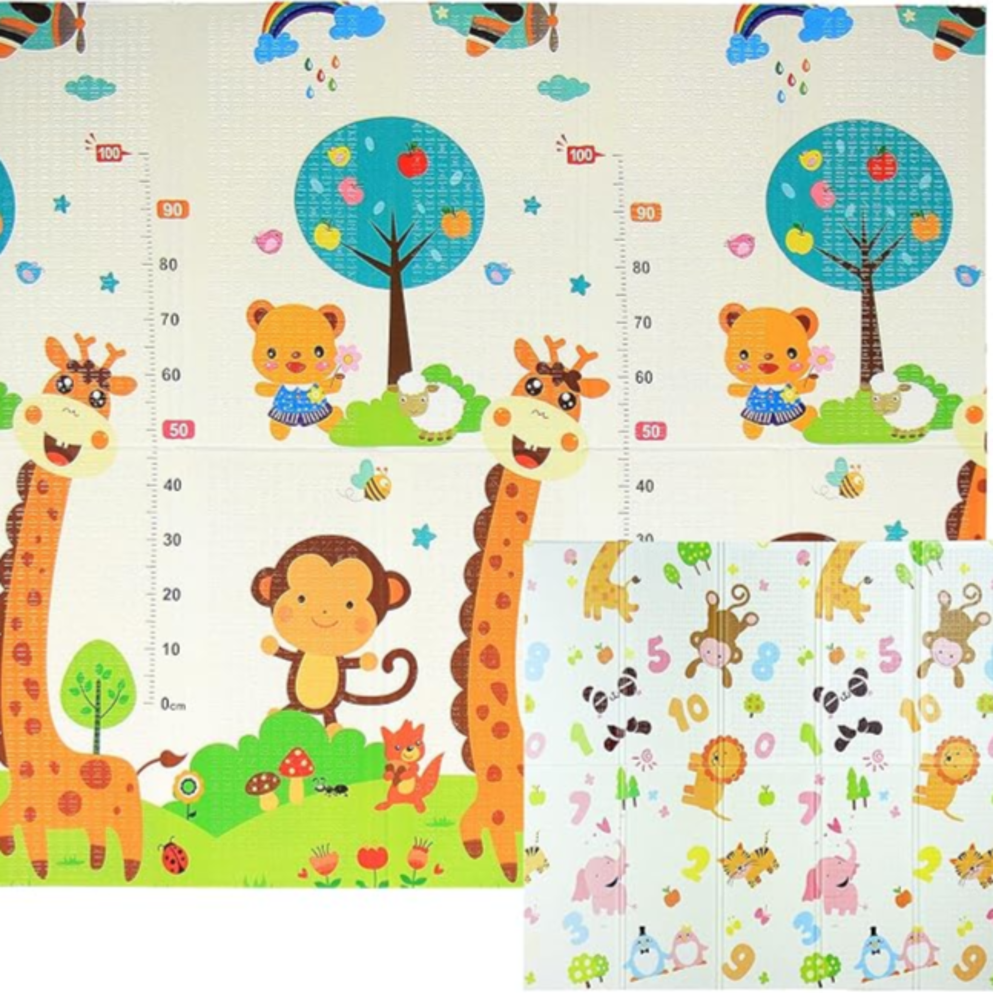 Baby Play Mat, Folding Baby Crawling Two Sided Play Mat