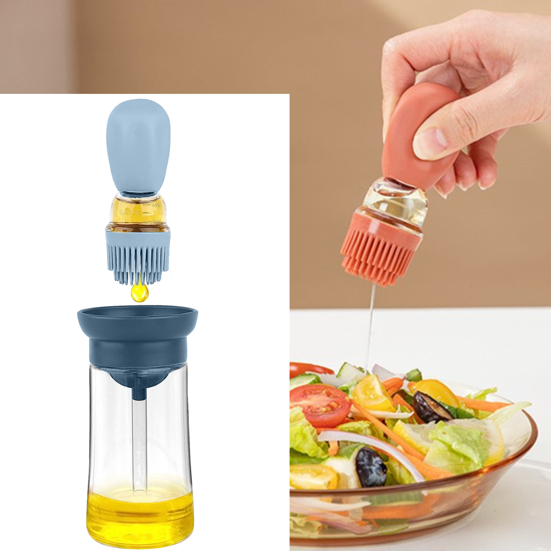 180ml Oil Dispenser Bottle with Silicone Grill Brush