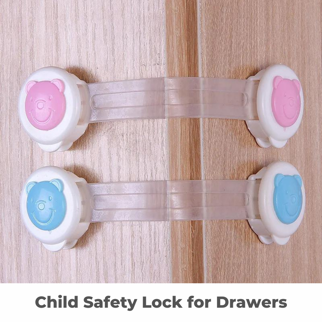 Child Safety Lock, Drawer Cabinet Locking (2 Pcs/Packet)